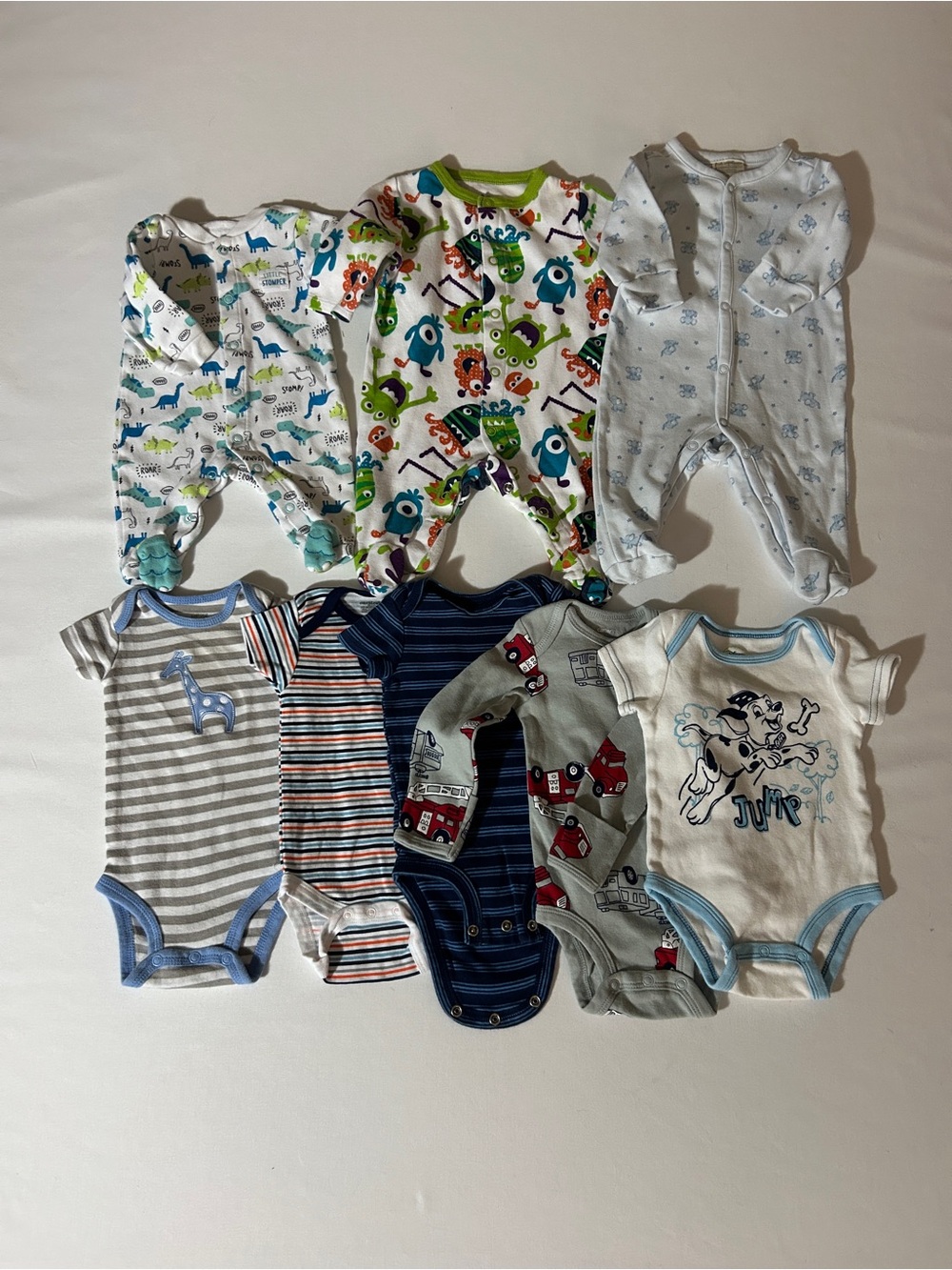 Various brands Kids One-Piece Set in White, Blue, Green